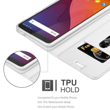 WIKO VIEW XL Suojakuori Lompakkokotelo (Hopea)