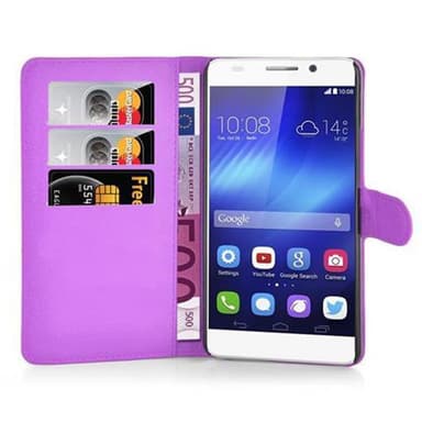 Honor 6 PLUS Suojakuori Lompakkokotelo (Violetti)