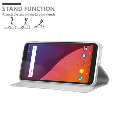 WIKO VIEW XL Suojakuori Lompakkokotelo (Hopea)