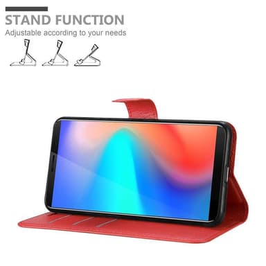 Cubot J3 PRO Suojakuori Lompakkokotelo (Punainen)