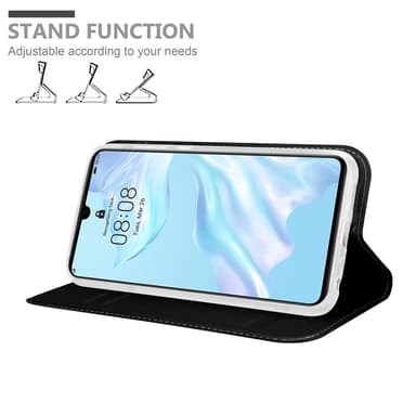 Huawei P30 Suojakuori Lompakkokotelo (Musta)