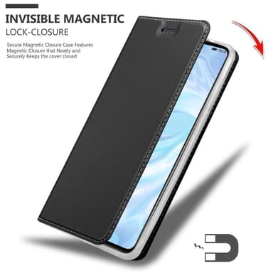 Huawei P30 Suojakuori Lompakkokotelo (Musta)