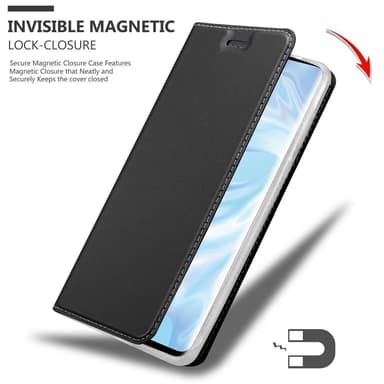 Huawei P30 PRO Suojakuori Lompakkokotelo (Musta)