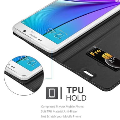 Samsung Galaxy NOTE 5 Suojakuori Lompakkokotelo (Musta)