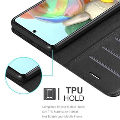 Samsung Galaxy A71 5G Suojakuori Lompakkokotelo (Musta)