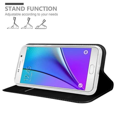 Samsung Galaxy NOTE 5 Suojakuori Lompakkokotelo (Musta)