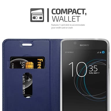 Sony Xperia L1 Suojakuori Lompakkokotelo (Sininen)