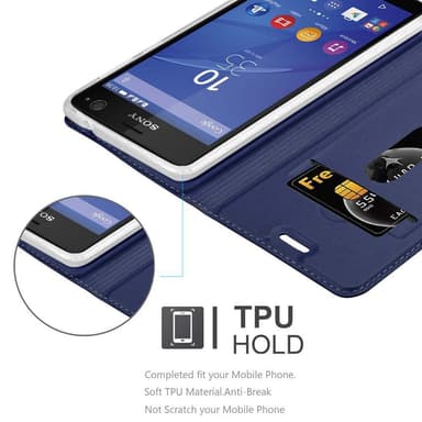 Sony Xperia C4 Suojakuori Lompakkokotelo (Sininen)