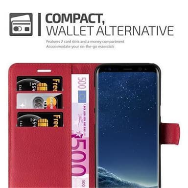 Samsung Galaxy S8 Suojakuori Lompakkokotelo (Punainen)