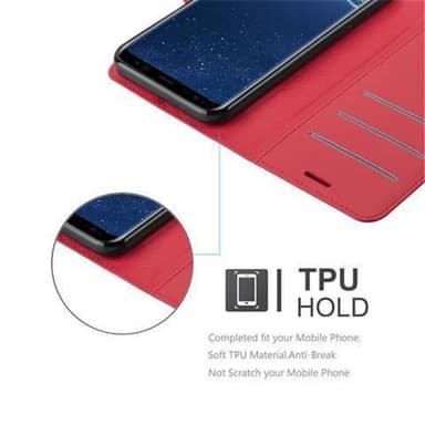 Samsung Galaxy S8 Suojakuori Lompakkokotelo (Punainen)
