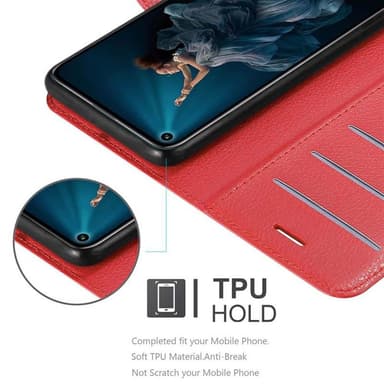 Honor 20 PRO Suojakuori Lompakkokotelo (Punainen)