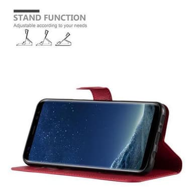 Samsung Galaxy S8 Suojakuori Lompakkokotelo (Punainen)