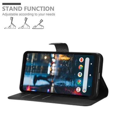 Google PIXEL 2 XL Suojakuori Lompakkokotelo (Musta)