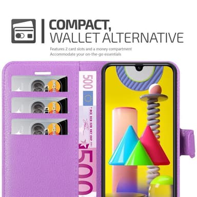 Samsung Galaxy M31 Suojakuori Lompakkokotelo (Violetti)