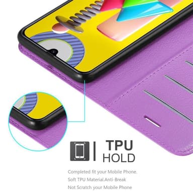 Samsung Galaxy M31 Suojakuori Lompakkokotelo (Violetti)