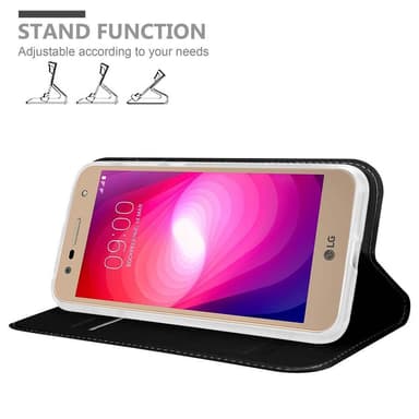 LG X POWER 2 Suojakuori Lompakkokotelo (Musta)