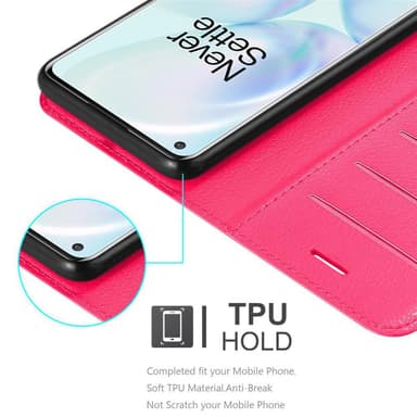 OnePlus 8 Suojakuori Lompakkokotelo (Vaaleanpunainen)