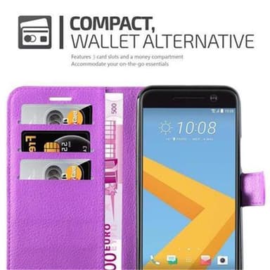 HTC ONE M10 Suojakuori Lompakkokotelo (Violetti)