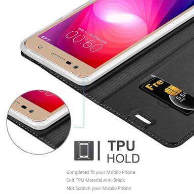 LG X POWER 2 Suojakuori Lompakkokotelo (Musta)