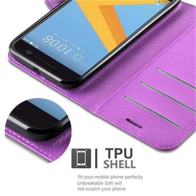 HTC ONE M10 Suojakuori Lompakkokotelo (Violetti)