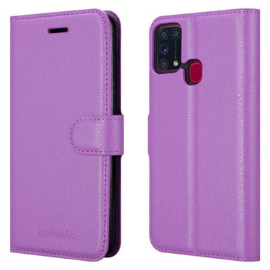 Samsung Galaxy M31 Suojakuori Lompakkokotelo (Violetti)