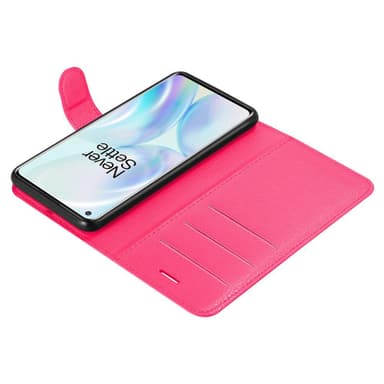 OnePlus 8 Suojakuori Lompakkokotelo (Vaaleanpunainen)