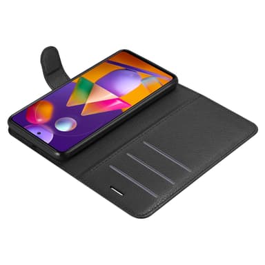 Samsung Galaxy M31s Suojakuori Lompakkokotelo (Musta)