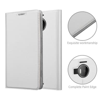 Nokia Lumia 950 XL Suojakuori Lompakkokotelo (Hopea)