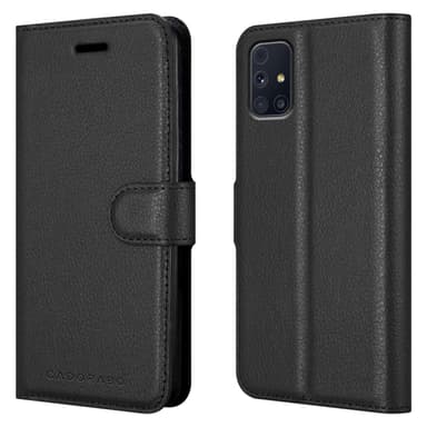 Samsung Galaxy M31s Suojakuori Lompakkokotelo (Musta)