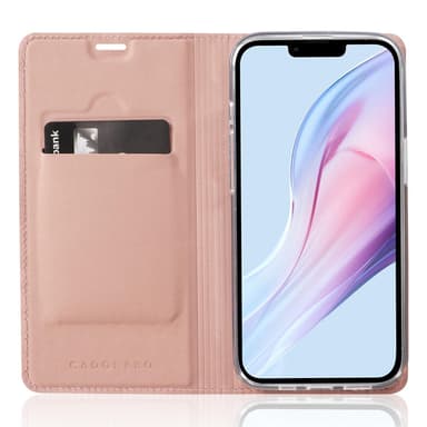 iPhone 13 Suojakuori Lompakkokotelo (Vaaleanpunainen)