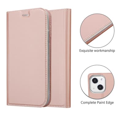 iPhone 13 Suojakuori Lompakkokotelo (Vaaleanpunainen)