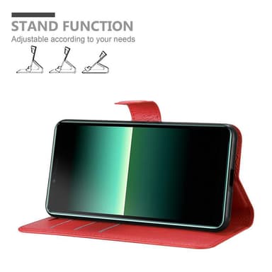 Sony Xperia 10 II Suojakuori Lompakkokotelo (Punainen)