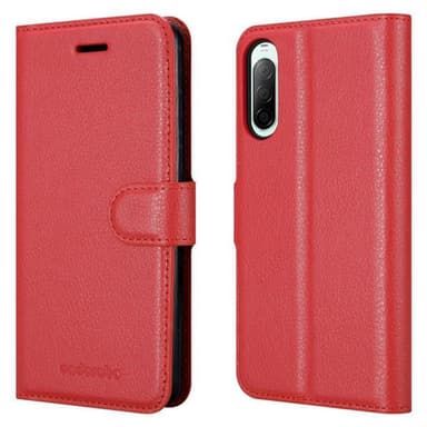 Sony Xperia 10 II Suojakuori Lompakkokotelo (Punainen)