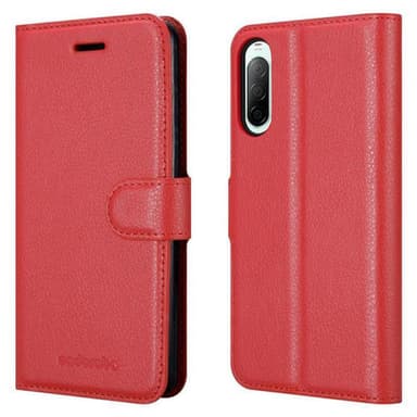 Sony Xperia 10 II Suojakuori Lompakkokotelo (Punainen)