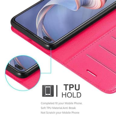 Oppo A92s Suojakuori Lompakkokotelo (Vaaleanpunainen)