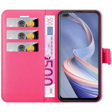 Oppo A92s Suojakuori Lompakkokotelo (Vaaleanpunainen)