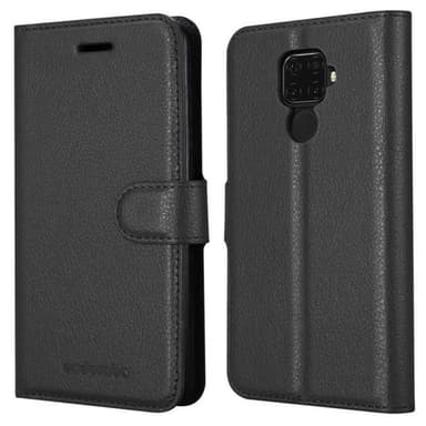 Huawei MATE 30 LITE Suojakuori Lompakkokotelo (Musta)