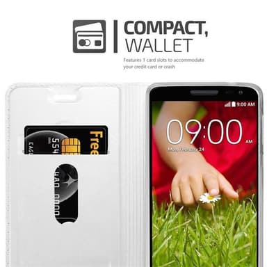 LG G2 MINI Suojakuori Lompakkokotelo (Hopea)