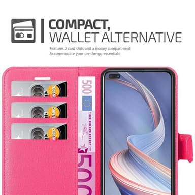Oppo A92s Suojakuori Lompakkokotelo (Vaaleanpunainen)