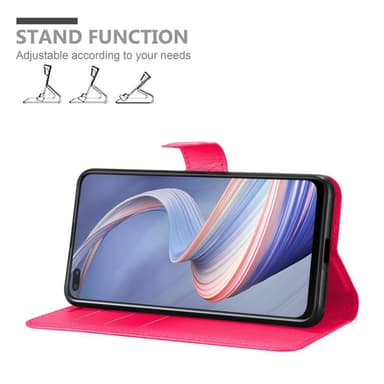 Oppo A92s Suojakuori Lompakkokotelo (Vaaleanpunainen)