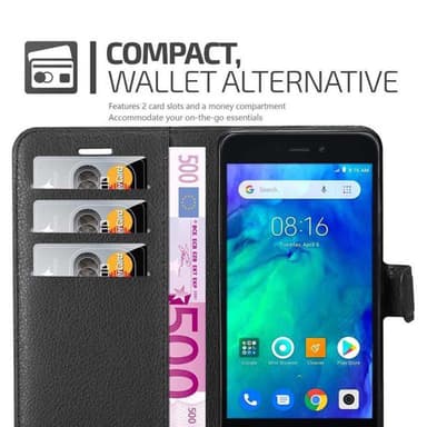 Xiaomi RedMi GO Suojakuori Lompakkokotelo (Musta)