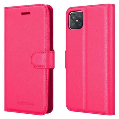 Oppo A92s Suojakuori Lompakkokotelo (Vaaleanpunainen)