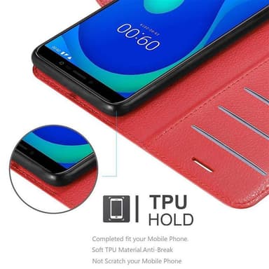 WIKO Y80 Suojakuori Lompakkokotelo (Punainen)