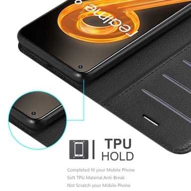 Realme 9 4G / 9 PRO+ Suojakuori Lompakkokotelo (Musta)