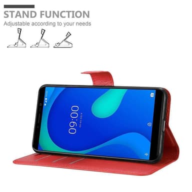 WIKO Y80 Suojakuori Lompakkokotelo (Punainen)