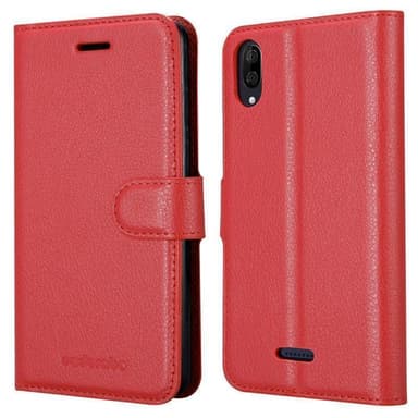 WIKO Y80 Suojakuori Lompakkokotelo (Punainen)