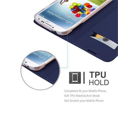 Samsung Galaxy S4 Suojakuori Lompakkokotelo (Sininen)