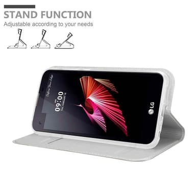 LG X SCREEN Suojakuori Lompakkokotelo (Hopea)