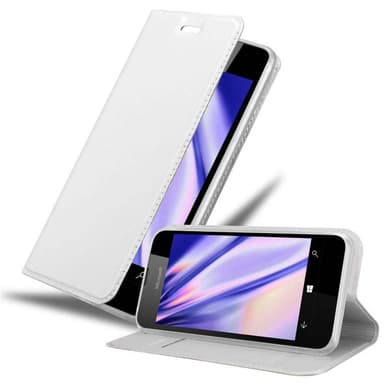 Nokia Lumia 550 Suojakuori Lompakkokotelo (Hopea)