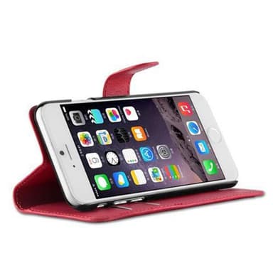 iPhone 6 / 6S Suojakuori Lompakkokotelo (Punainen)
